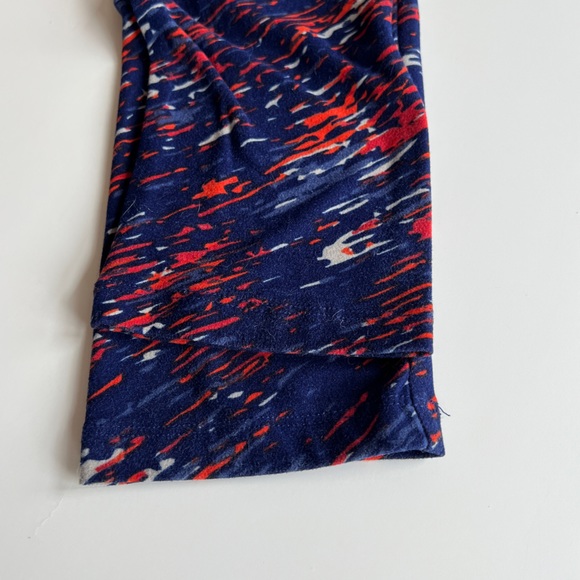 Lula Roe Blue & Red TC Leggings - Picture 3 of 5